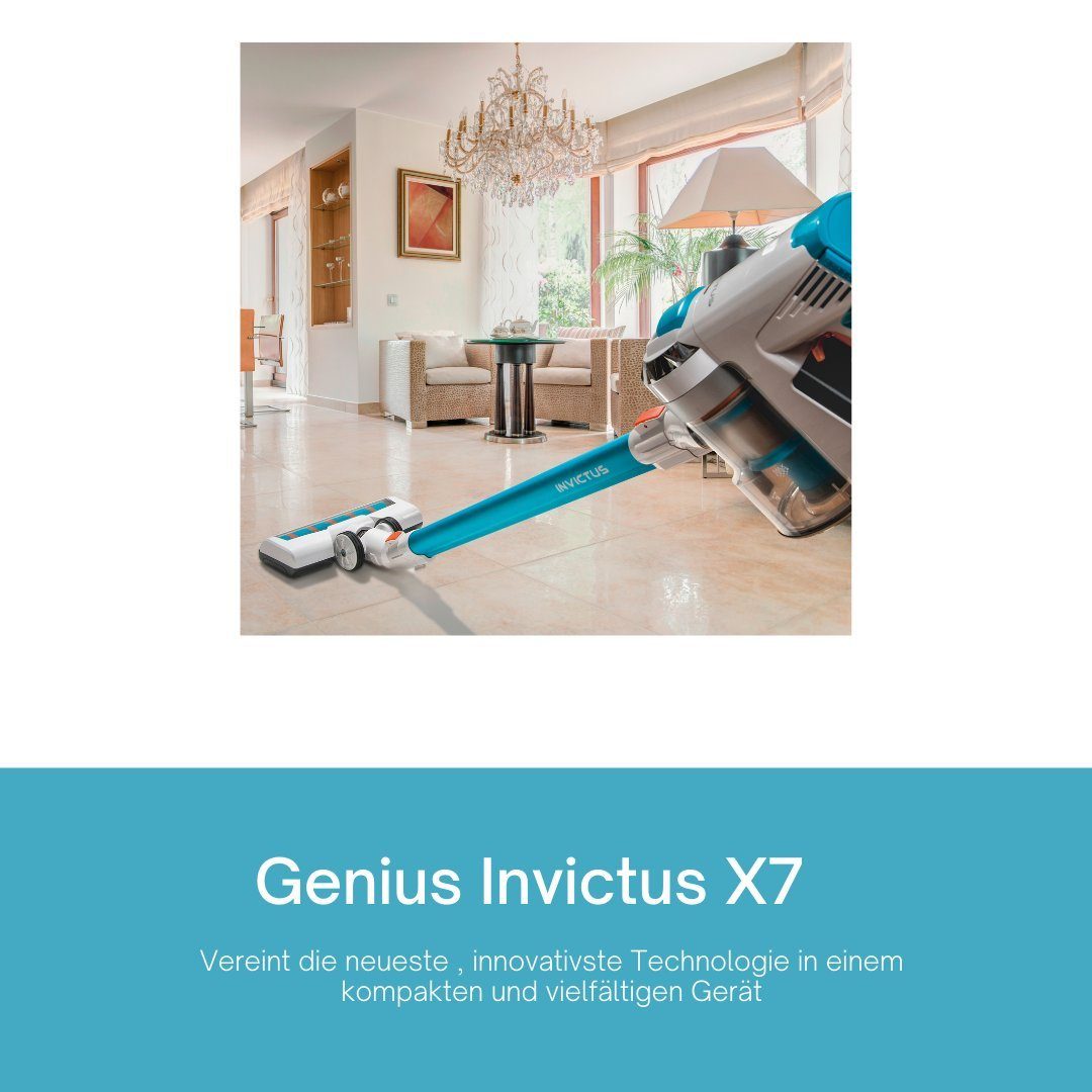 Genius Akku-Bodenstaubsauger Invictus X7, Akkustaubsauger inkl. X Water (31 Teile)