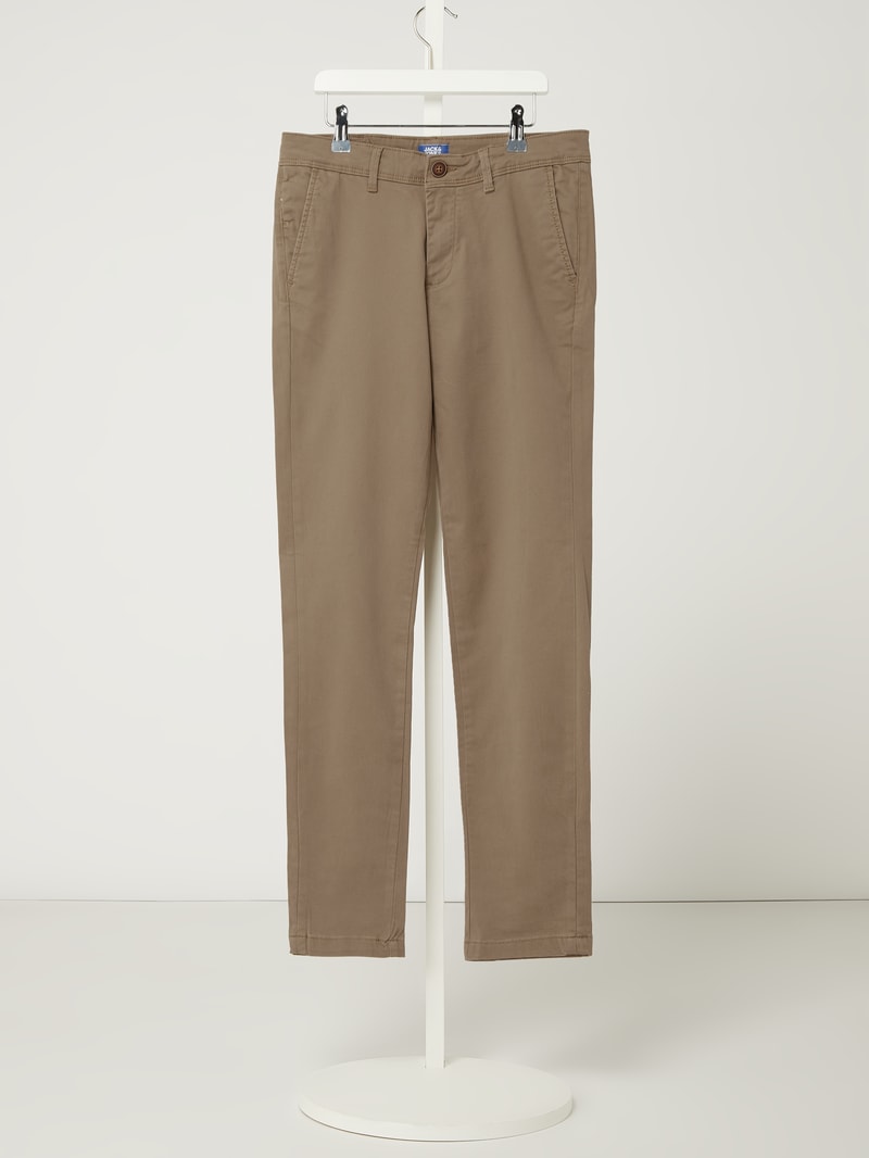 Slim Fit Chino mit Stretch-Anteil Modell 'Marco' in beige