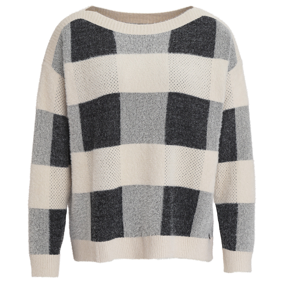 Damen Strickpullover mit Federgarn