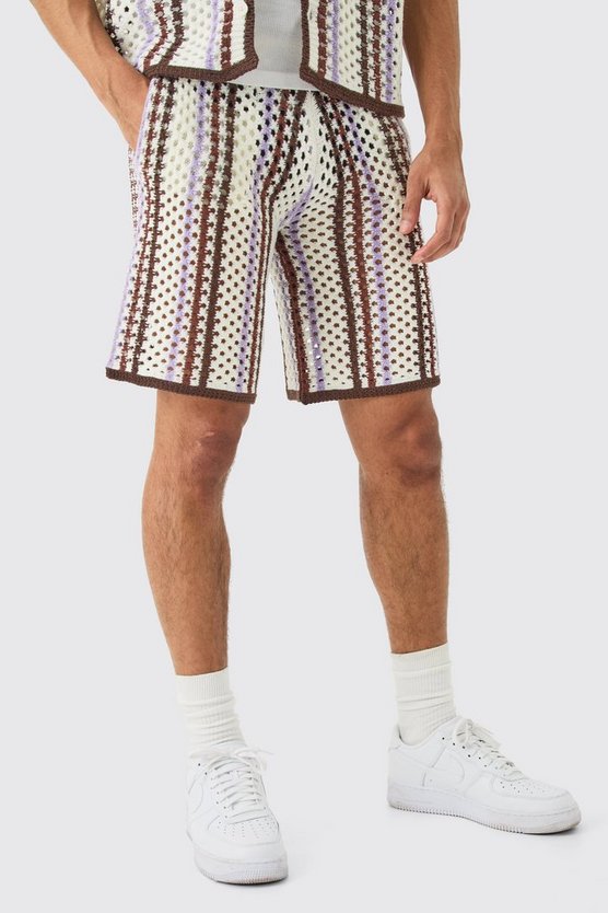 Lockere gestreifte Shorts
