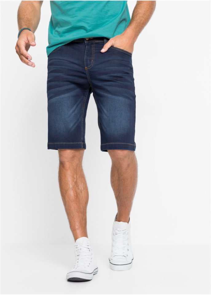 Stretch-Jeans-Bermuda m. Komfortschnitt, Regular Fit