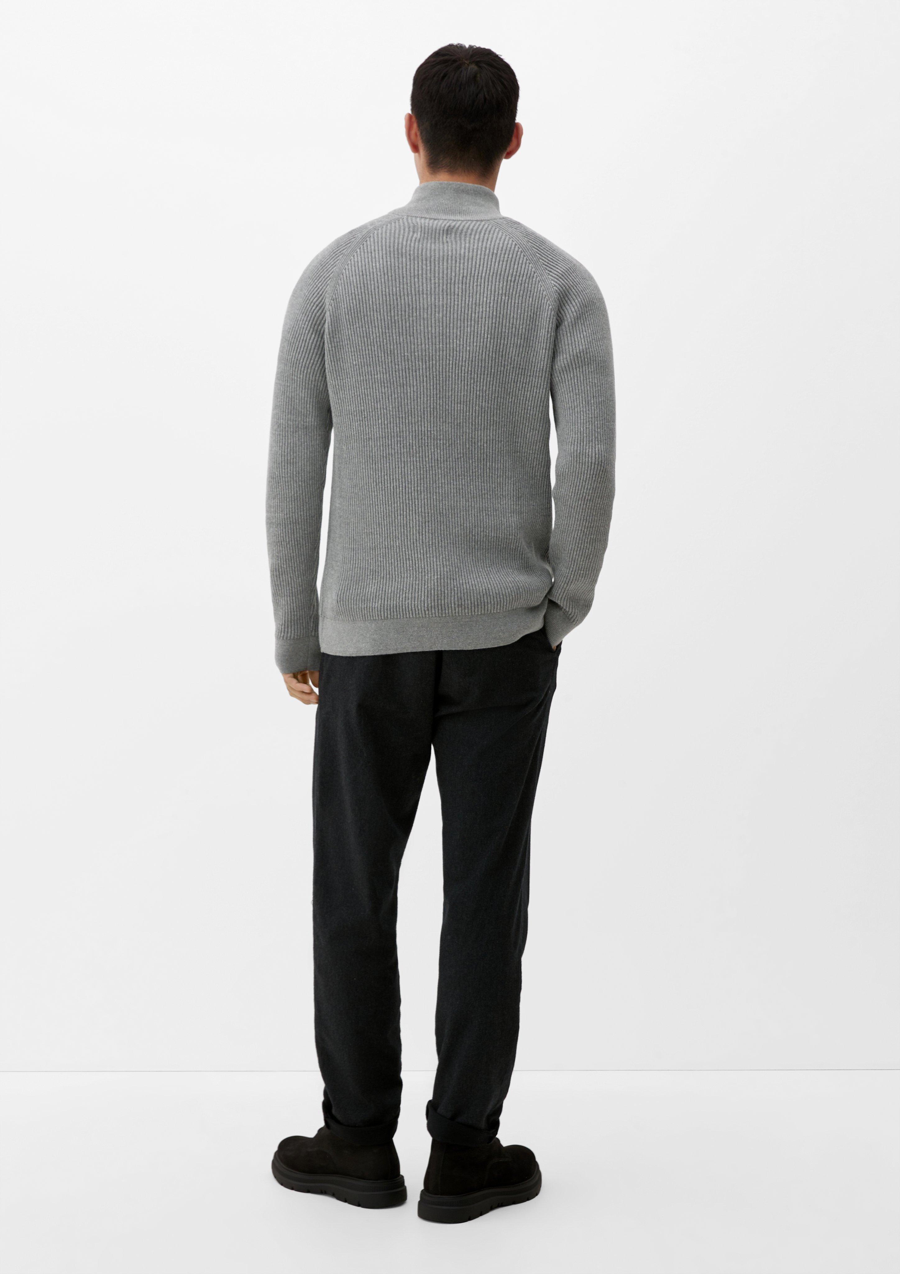 Strickpullover mit Half-Zip  2124529-9730