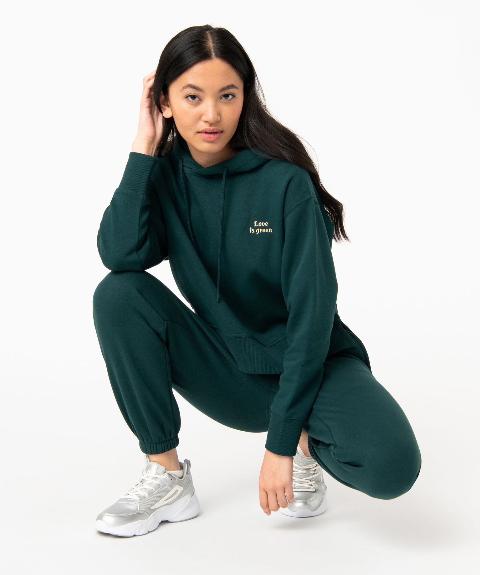 Pantalon de jogging en molleton femme vert | GEMO