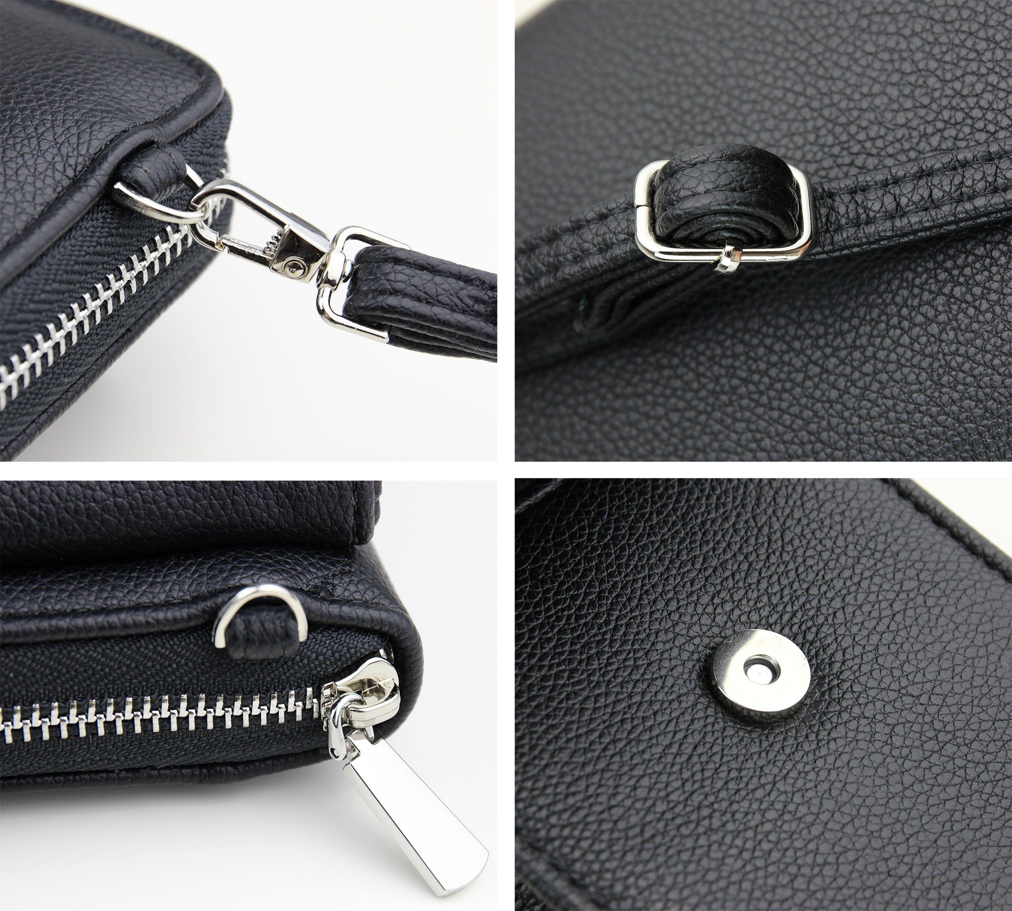 irisaa Geldbörse Crossbody Handytasche mit Geldbeutel Klein RFID Schutz Handyfach