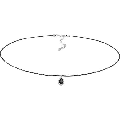 Elli Halskette Choker Kristall Tropfen Anhänger 925 Silber
