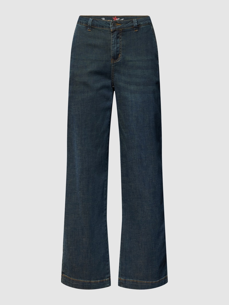Jeans mit Label-Details in dunkelblau