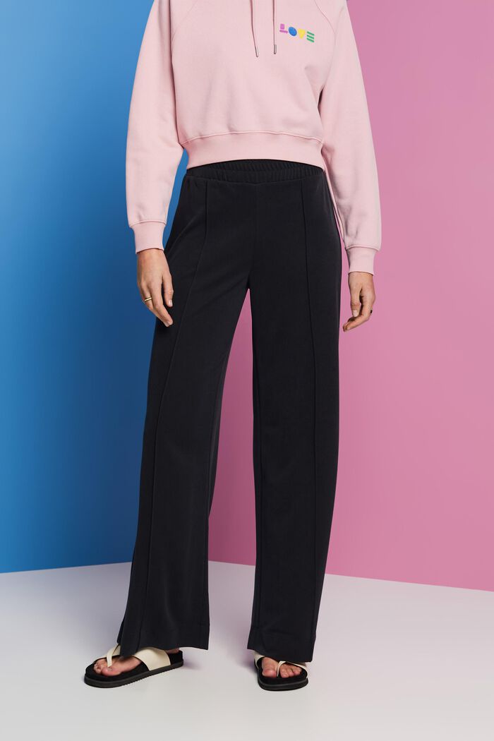 Gewebte Hose mit weitem Bein