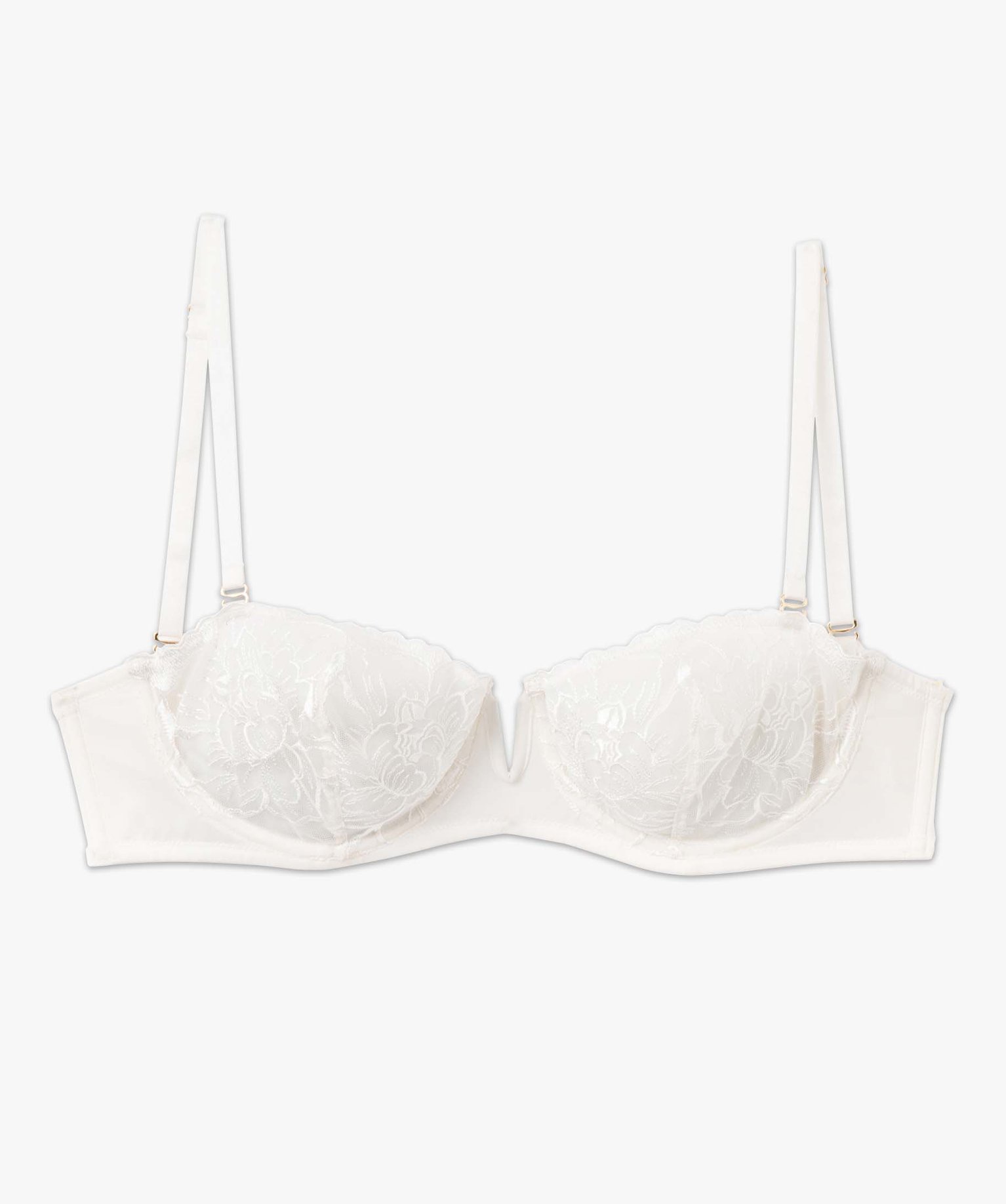 Soutien-gorge bandeau à armatures et bretelles amovibles blanc | GEMO