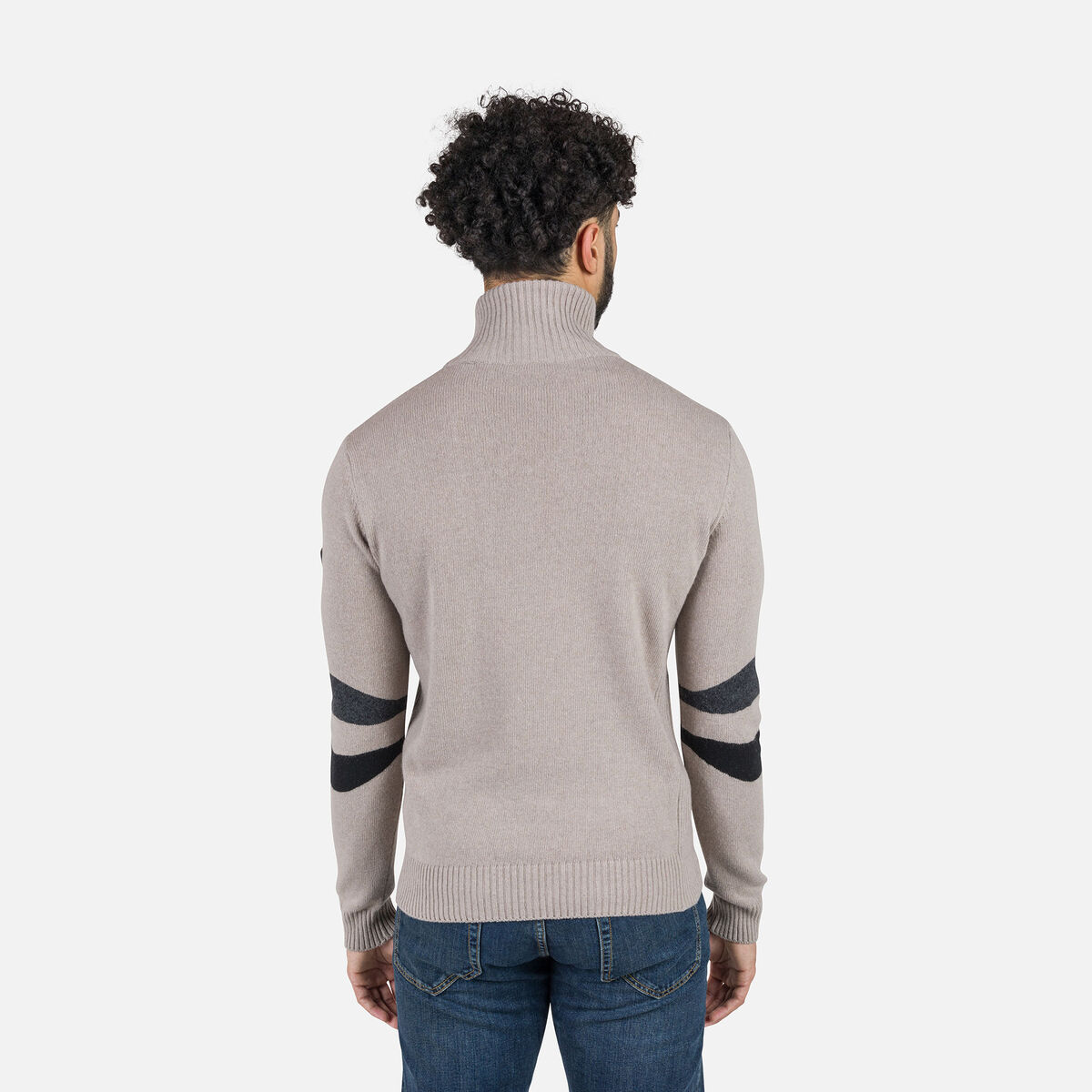 Herrenstrickpullover mit halblangem Reißverschluss Signature