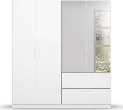rauch Schlafzimmer-Set Challenger, Schrank mit Spiegel in 2 Breiten, Bett in 3 Breiten und 2 Nachttische