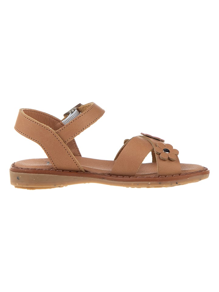 kmins Leder-Sandalen in Hellbraun günstig kaufen