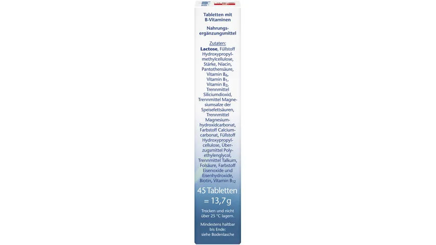 Doppelherz B-Komplex + Folsäure DEPOT 45 Tabletten