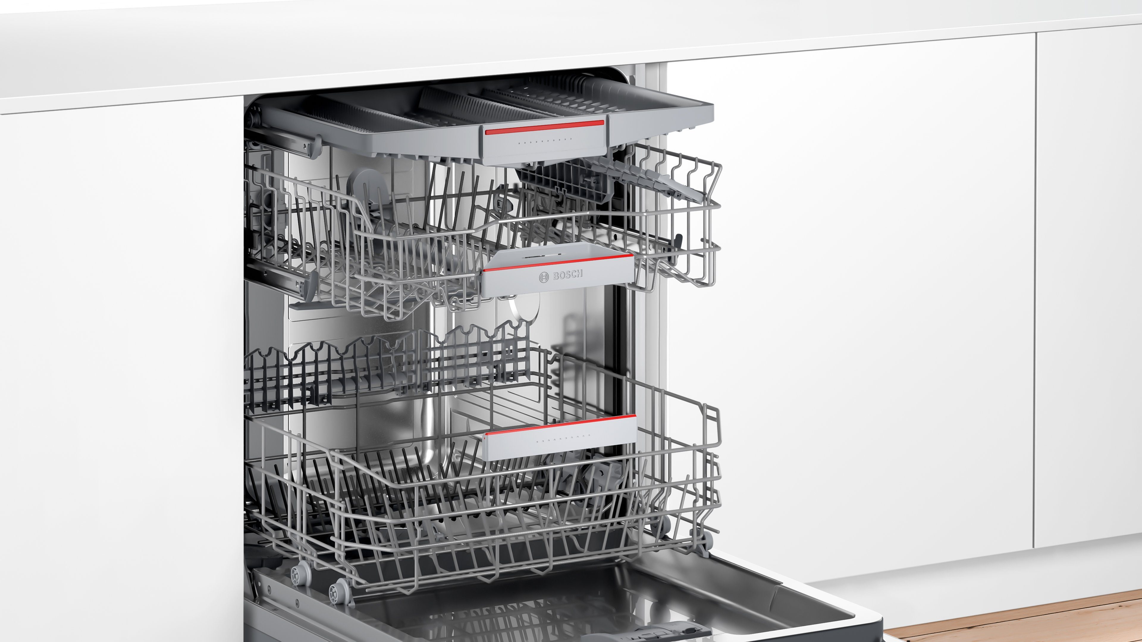 BOSCH teilintegrierbarer Geschirrspüler Serie 4, SBI4ECS21E, 14 Maßgedecke