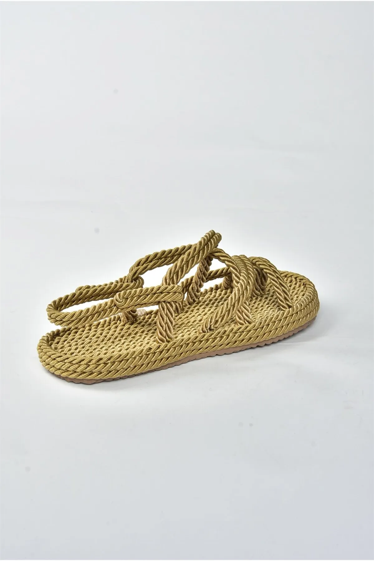 Fox Shoes  Damensandalen aus goldenem Stoff F470135104