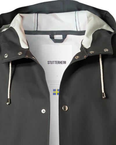 STUTTERHEIM, Regenmantel, PVC wasserdicht, graublau