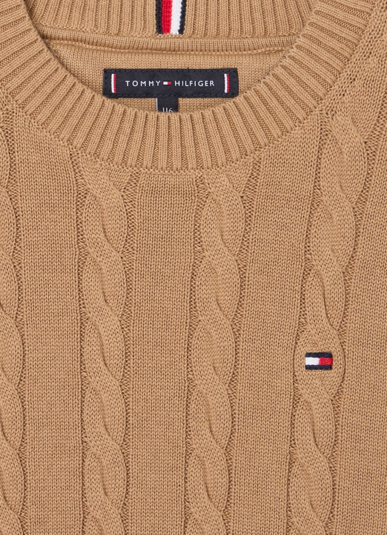 Suéter Tommy Hilfiger de tricô com bordado do logotipo.