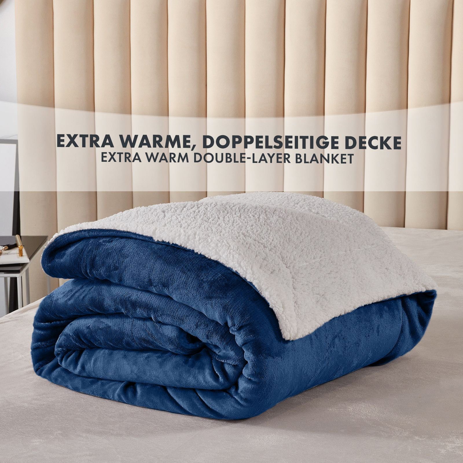Wohndecke Glory, flauschige Wohndecke, verschiedene Größen und Farben, Karat