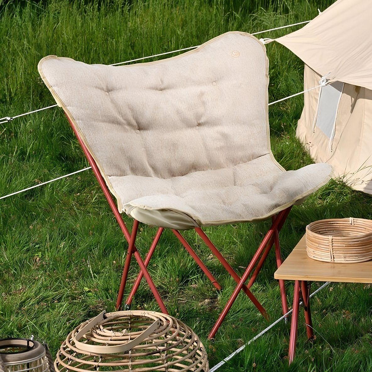 boho living® Campingstuhl Butterfly, Waschbar bei 30°C