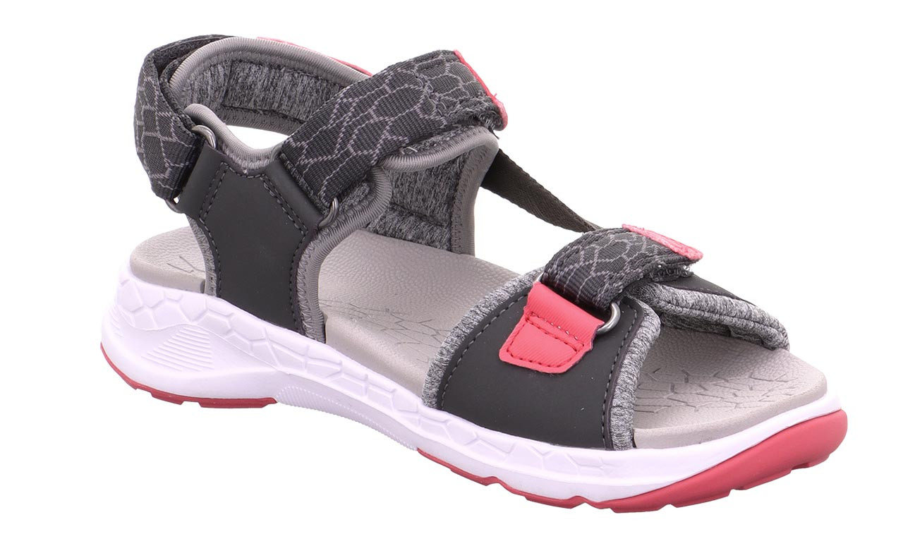 CRISS CROSS - Grau/PinkSandale mit Klettverschluss