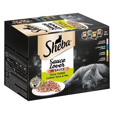 48 x 85 g Sheba Varietäten Schälchen + 48 x 37,5 g Perfect Portions Lachs zum Sonderpreis!