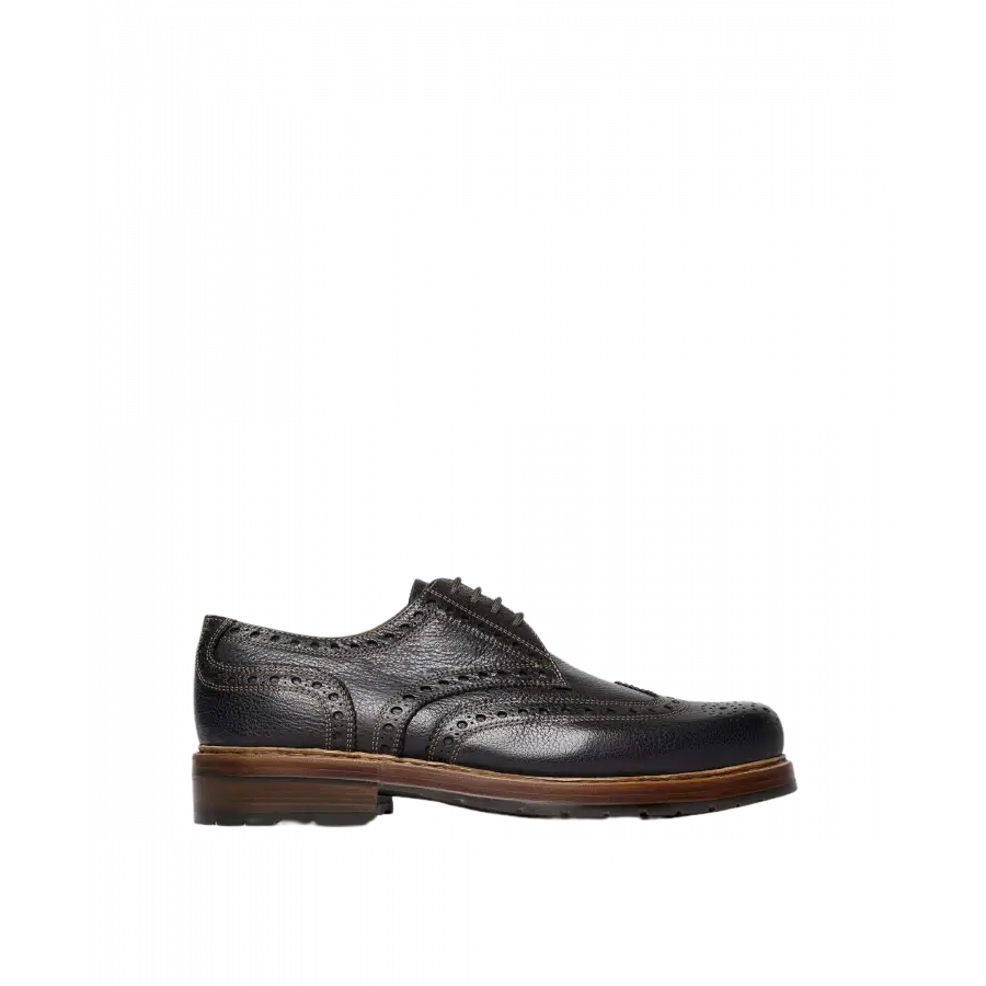 Heinrich Dinkelacker - Businessschuhe Derby RIO FULL-BROUE W Wasserbüffel / Soft calf - schwarz