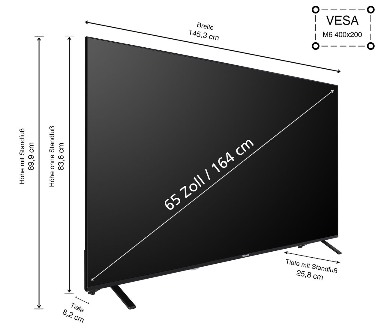 Telefunken XU65TO750S 65 Zoll Fernseher / Smart TV (4K UHD, HDR Dolby Vision, Dolby Atmos, HD )