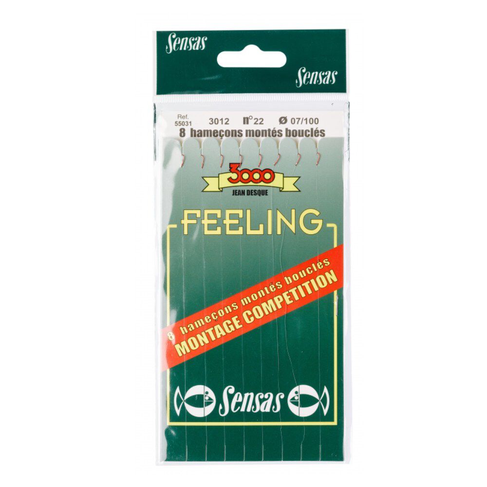 Sensas Feeling 3012 rote 20cm vorgebundene Stipphaken (x8)
