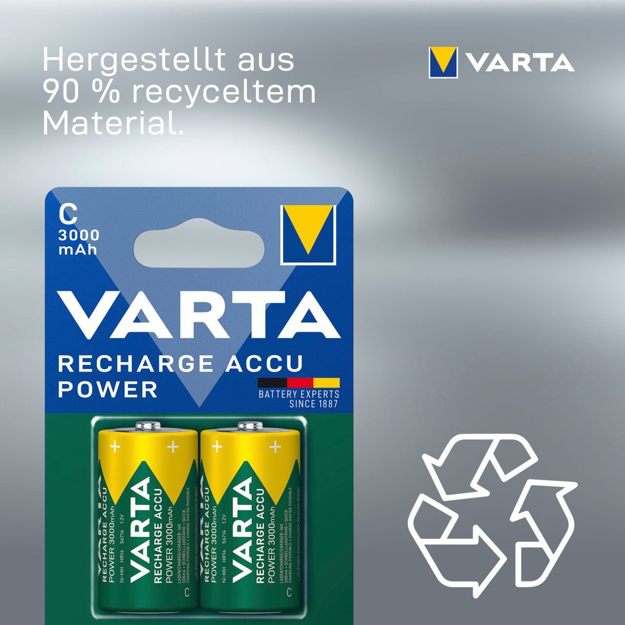 VARTA BATTERIE RECHARGEABLE AKKU C 3000MAH V Akku Baby 3000 mAh (1,2 V, 2 St)
