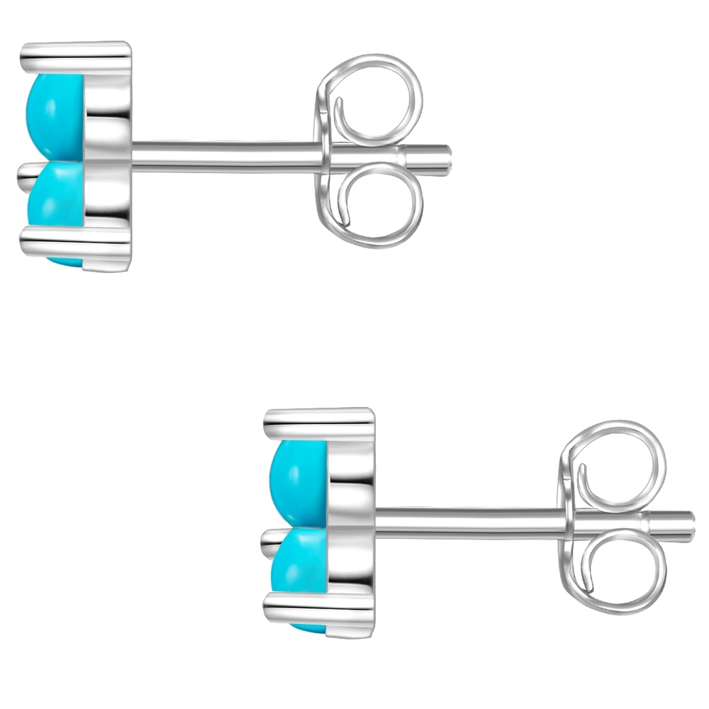 Glanzstücke München Puces d'oreilles en argent Argent sterling Turquoise reconstituée en Argent Boucles d'oreilles