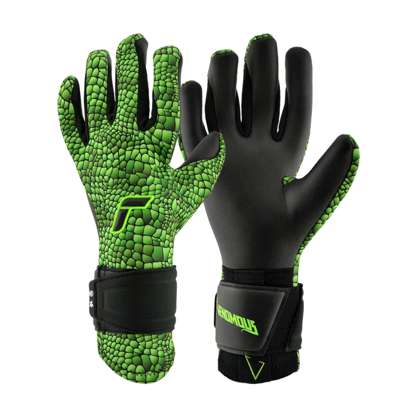 Reusch Pure Contact Venomous Gold X TW-Handschuhe Schwarz Grün F5010