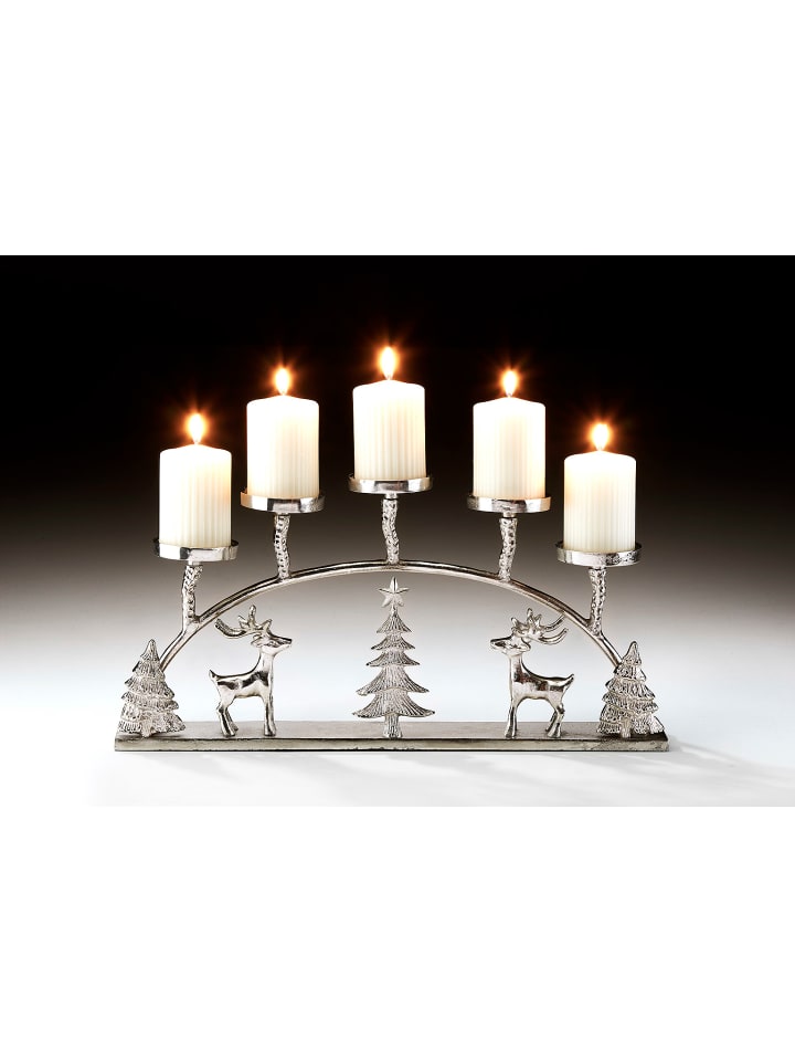 kobolo Kerzenhalter CURVED4LIGHT in Silber günstig kaufen onesize