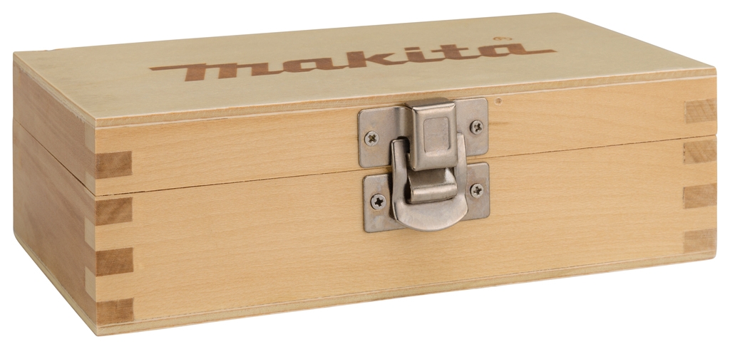 Freză de rotunjire Makita Accessories D-53534 cu rulment cu bile, diametru tijă 8 mm, 4 bucăți, în cutie de lemn