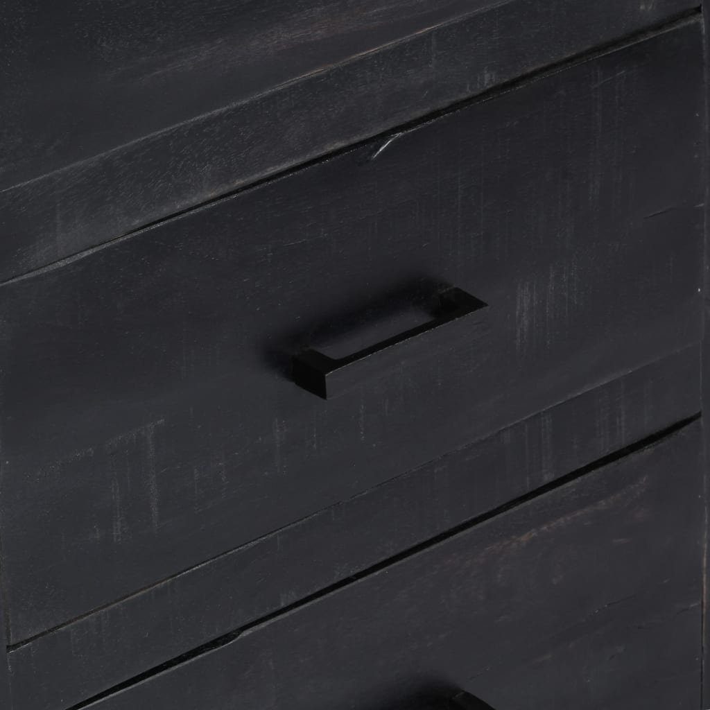 vidaXL Anrichte Sideboard Schwarz 147 x 40 x 80 cm Massivholz Mango