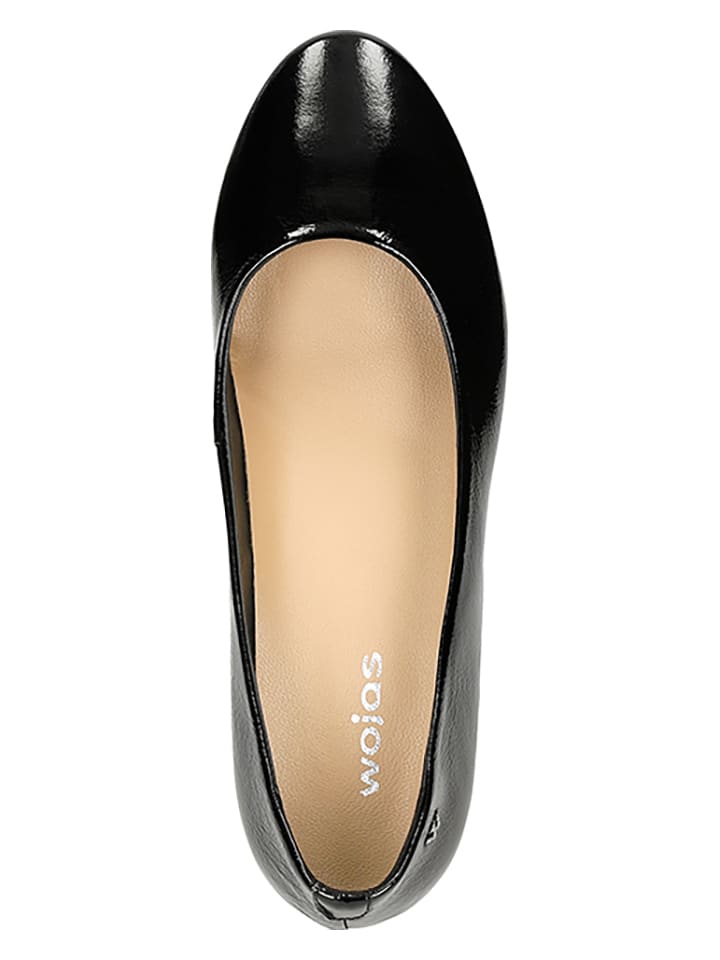 Wojas Leder-Ballerinas in Schwarz günstig kaufen