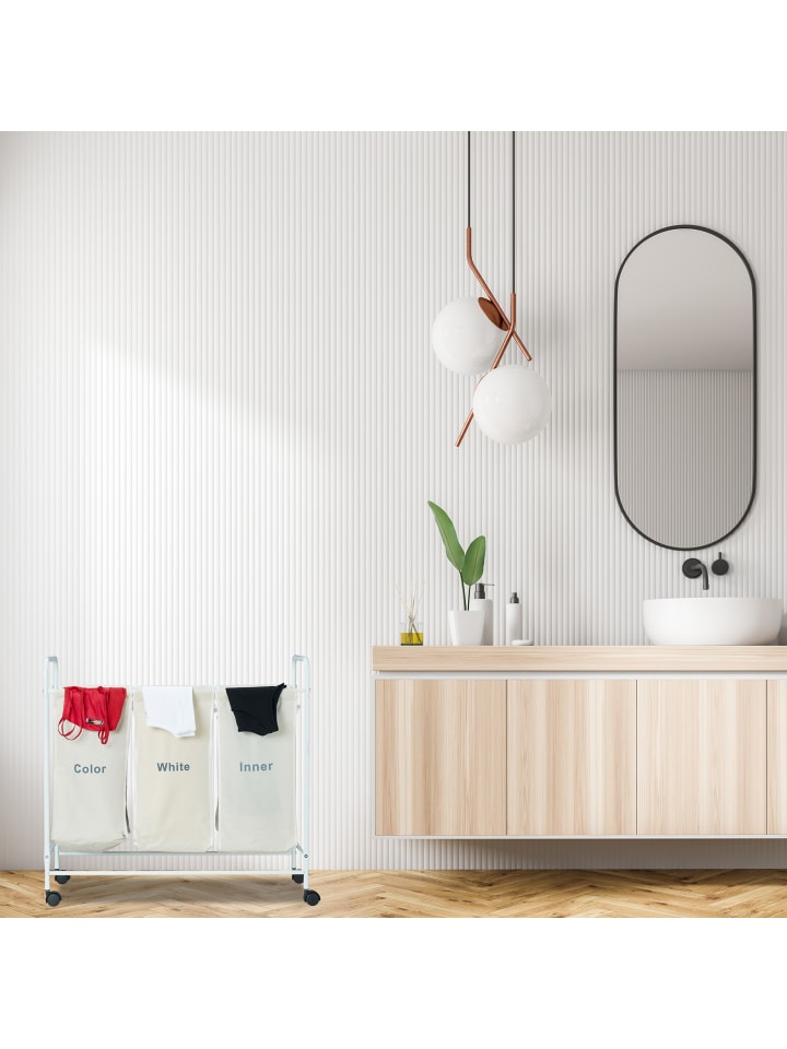 relaxdays Wäschesortierer in Beige günstig kaufen onesize
