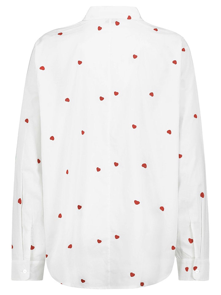 Sublevel Bluse in Weiß/ Rot günstig kaufen