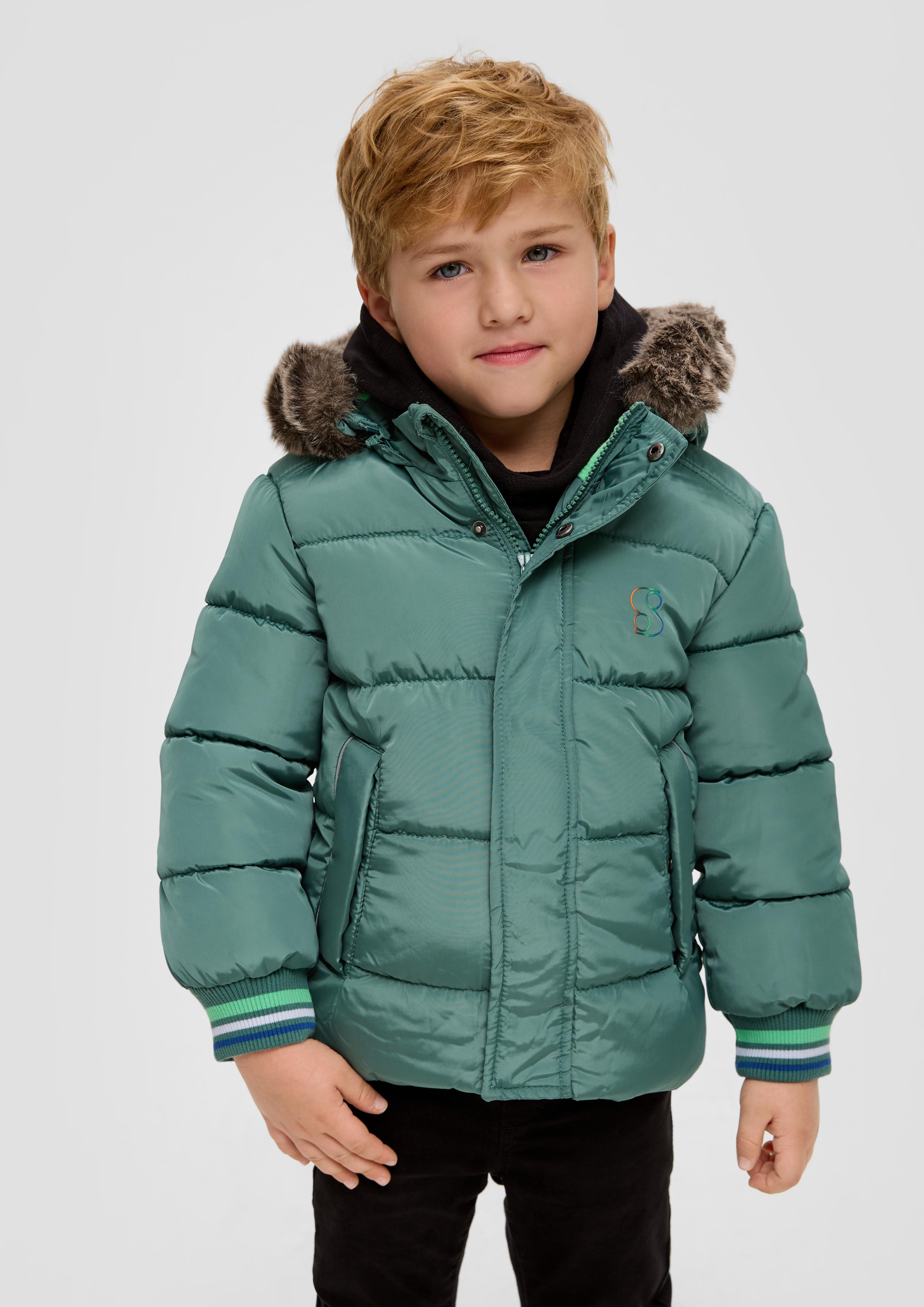 Steppjacke mit abnehmbarem Kunstfell  2132278-6576