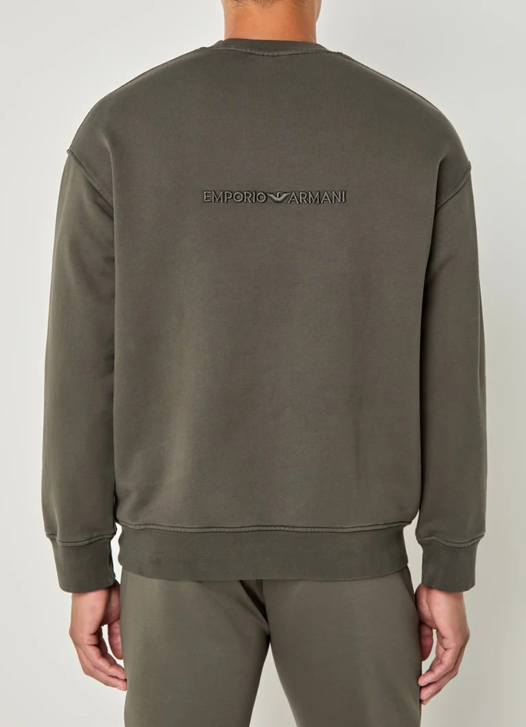 Tricou Emporio Armani cu logo brodat
