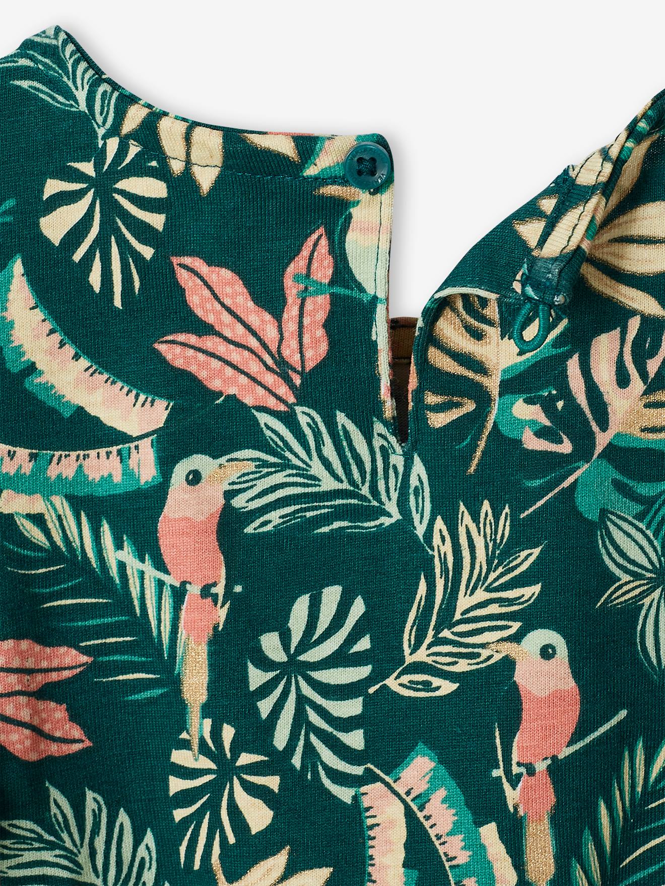 Vertbaudet Mädchen Kleid mit Volants Oeko-Tex - rosa