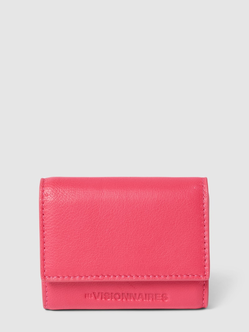 Portemonnaie mit Label-Detail Modell 'MELE SILKY' in fuchsia