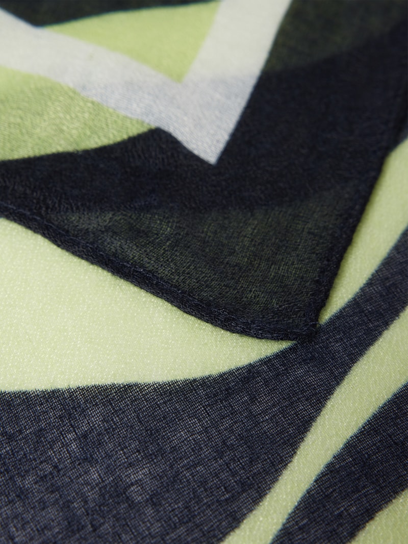 Schal mit Allover-Muster Modell 'Aflowi' in marineblau