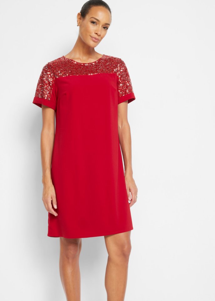 Kleid mit Pailletten-Einsatz