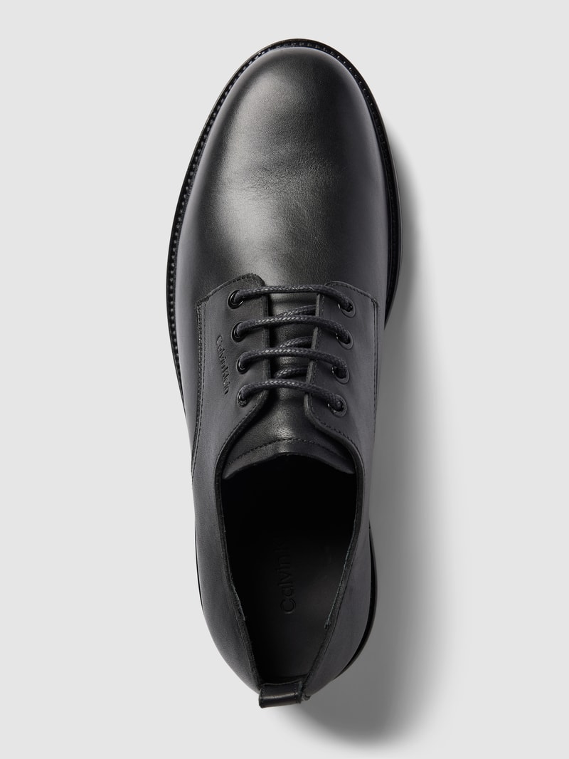 Boots aus Leder mit Label-Details Modell 'DERBY' in schwarz
