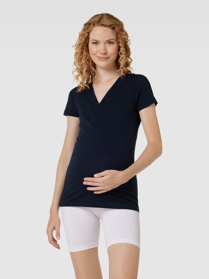 Umstands-T-Shirts mit V-Ausschnitt im 2er-Pack Modell 'KATE' in weiß