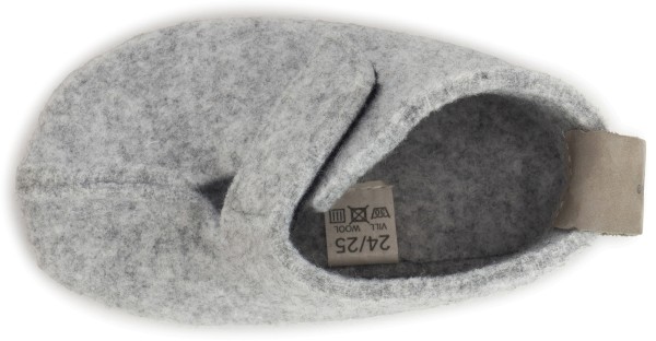 OmaKing ~ Kinder Hausschuh Wollfilz ~ Grey