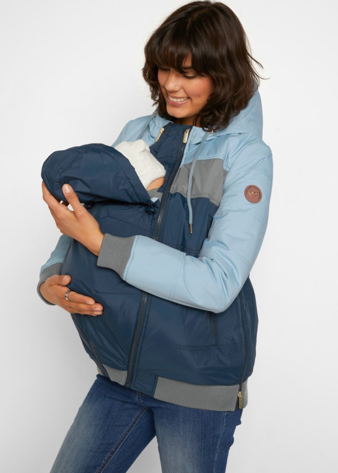 Umstandswinterjacke / Tragejacke mit recyceltem Polyester