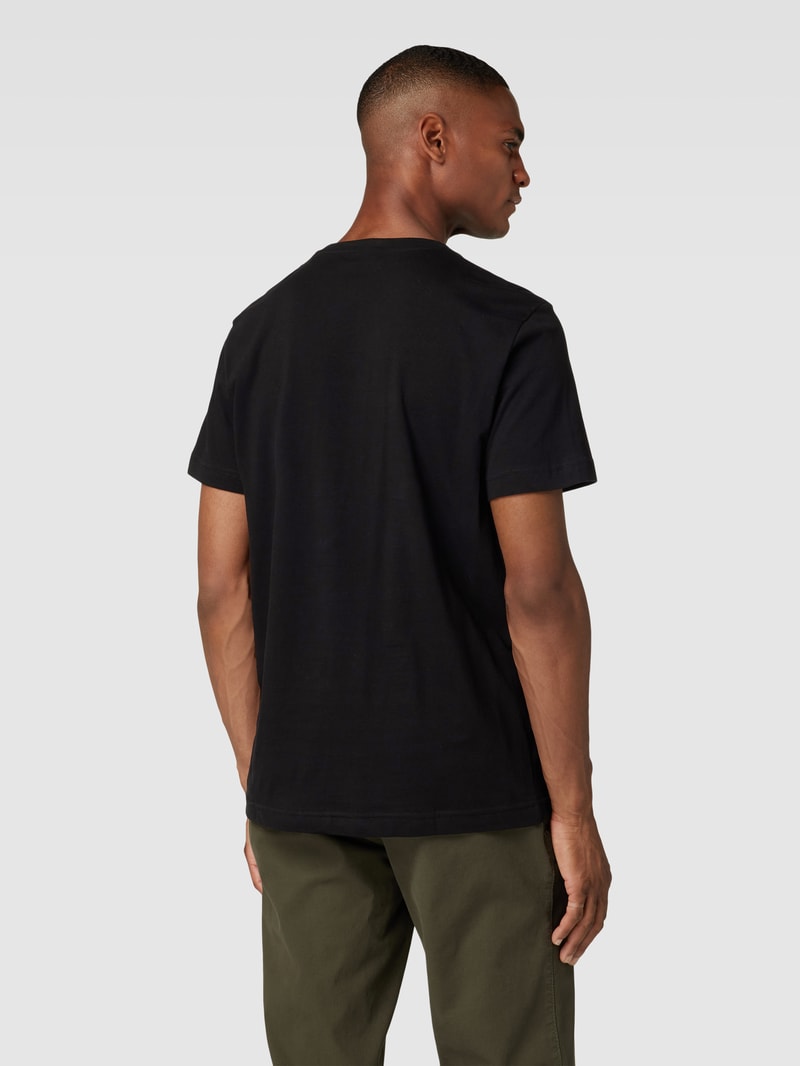 T-Shirt mit Label-Print in schwarz