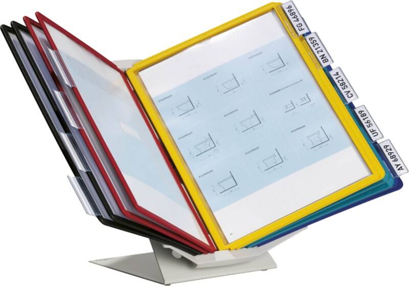 DURABLE Vario Pro Sichttafelsystem 10 Flächen DIN A4 Montage am Schreibtisch, Wandmontage Kunststoff, Stahl Transparent