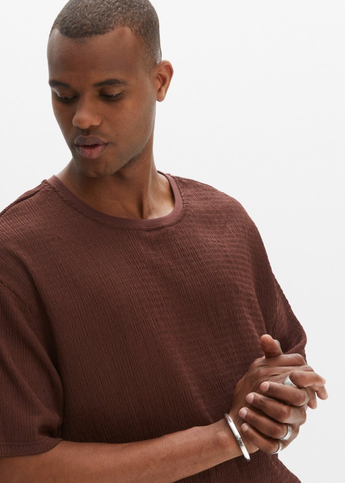 Nachhaltiges T-Shirt aus Strukturware, Loose Fit