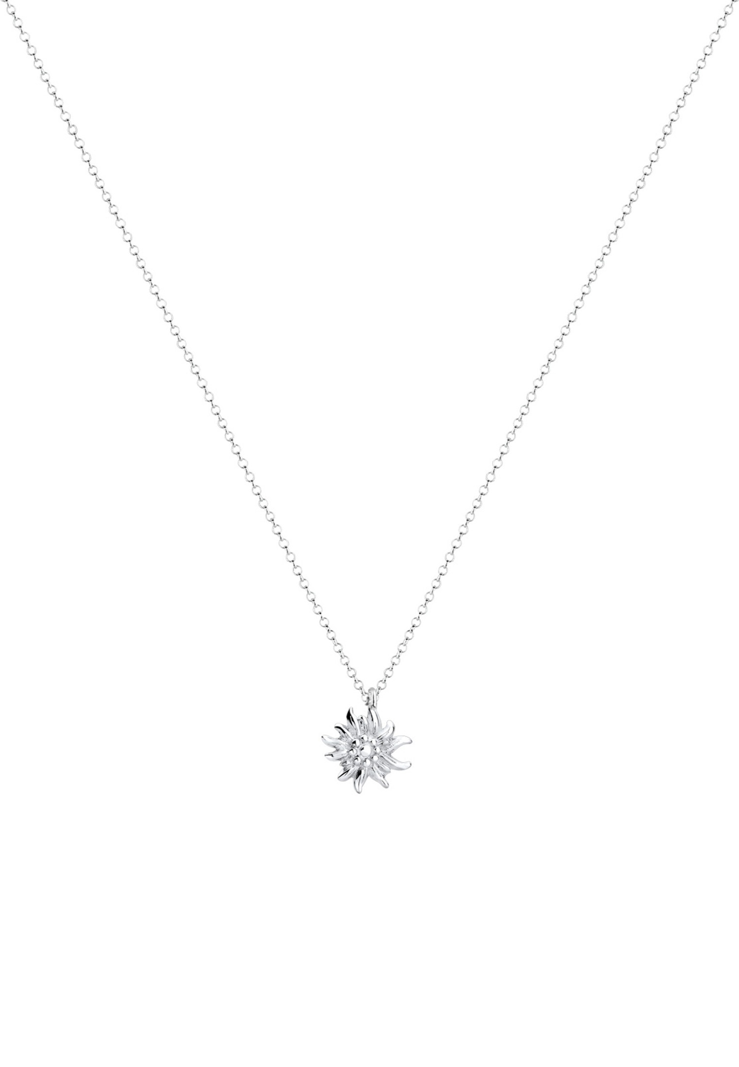 Colgante Elli para mujer con símbolo de edelweiss, traje folclórico, plata de ley 925